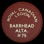 Canada, Royal Canadian Legion (R.C.L.) No. 75, no denomination <br />