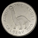 Canada, Calgary Zoo, 1 admission, adult <br /> 1968