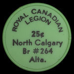Canada, Royal Canadian Legion (R.C.L.) No. 264, 25 cents <br />