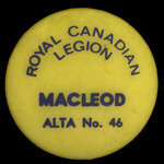 Canada, Royal Canadian Legion (R.C.L.) No. 46, no denomination <br />