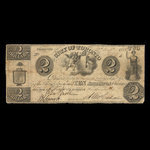 Canada, City of Toronto (Ontario), 2 dollars <br /> August 20, 1838