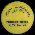 Canada, Royal Canadian Legion (R.C.L.) No. 43, no denomination <br />