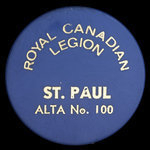 Canada, Royal Canadian Legion (R.C.L.) No. 100, no denomination <br />