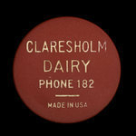 Canada, Claresholm Dairy, 1 quart, milk <br /> 1969