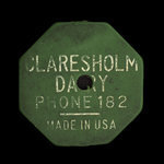 Canada, Claresholm Dairy, 1 pint, milk <br /> 1969