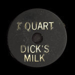 Canada, Dick's Milk, 1 quart, milk <br /> 1950