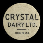 Canada, Crystal Dairy Ltd., 1 quart, homo milk <br />