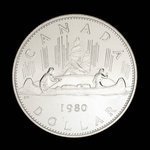 Canada, Elizabeth II, 1 dollar <br /> 1980