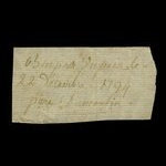 Canada, Pierre Dumoulin, 1 loaf, bread <br /> December 22, 1794