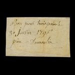 Canada, Pierre Dumoulin, 3 loaves, bread <br /> January 30, 1796
