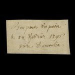 Canada, Pierre Dumoulin, 1 loaf, bread <br /> February 22, 1796