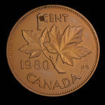 Canada, Elizabeth II, 1 cent <br /> April 24, 1980