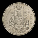 Canada, Elizabeth II, 50 cents <br /> 1981