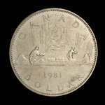 Canada, Elizabeth II, 1 dollar <br /> 1981