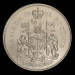 Canada, Elizabeth II, 50 cents <br /> 1981