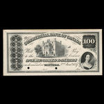 Canada, Commercial Bank of Canada, 100 dollars <br /> January 2, 1857
