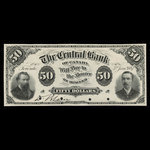 Canada, Central Bank of Canada, 50 dollars <br /> January 3, 1887