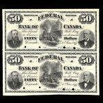 Canada, Federal Bank of Canada, 50 dollars <br /> January 1, 1877