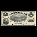 Canada, Banque Ville-Marie, 5 dollars <br /> August 1, 1879