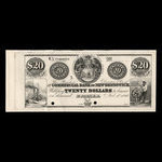 Canada, Commercial Bank of New Brunswick, 20 dollars <br /> November 1, 1860