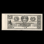 Canada, Commercial Bank of New Brunswick, 5 pounds <br /> 1868