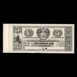 Canada, Commercial Bank of New Brunswick, 5 pounds : 1868