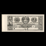 Canada, Commercial Bank of New Brunswick, 2 pounds : 1868