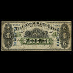 Canada, Consolidated Bank of Canada, 4 dollars <br /> July 1, 1876