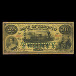 Canada, Bank of Toronto (The), 20 dollars <br /> July 1, 1887