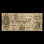 Canada, Phenix Bank, 3 dollars <br /> July 2, 1840