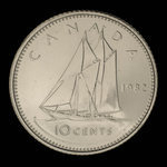 Canada, Elizabeth II, 10 cents <br /> 1982