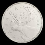 Canada, Elizabeth II, 25 cents <br /> 1983