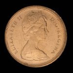 Canada, Elizabeth II, 1 cent <br /> 1965