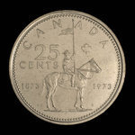 Canada, Elizabeth II, 25 cents <br /> 1973