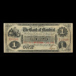 Canada, Bank of Montreal, 1 dollar <br /> August 1, 1856