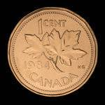 Canada, Elizabeth II, 1 cent <br /> 1984
