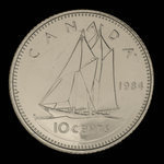 Canada, Elizabeth II, 10 cents <br /> 1984