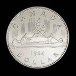 Canada, Elizabeth II, 1 dollar <br /> 1984