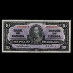 Canada, Bank of Canada, 10 dollars <br /> January 2, 1937