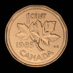 Canada, Elizabeth II, 1 cent <br /> 1985