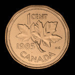 Canada, Elizabeth II, 1 cent <br /> 1985