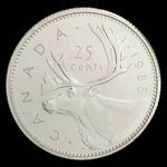 Canada, Elizabeth II, 25 cents <br /> 1985