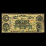 Canada, Bank of Toronto (The), 5 dollars <br /> July 1, 1890