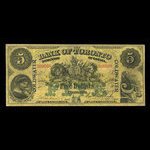 Canada, Bank of Toronto (The), 5 dollars <br /> July 1, 1890