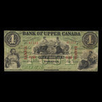 Canada, Bank of Upper Canada (York), 4 dollars <br /> January 1, 1861