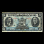 Canada, Royal Bank of Canada, 20 dollars <br /> January 3, 1927