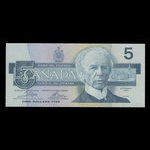 Canada, Bank of Canada, 5 dollars <br /> 1986