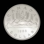 Canada, Elizabeth II, 1 dollar <br /> 1986