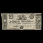 Canada, Colonial Bank of Chatham, 3 dollars <br /> February 3, 1837