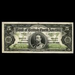 Canada, Bank of British North America, 5 dollars <br /> July 3, 1911